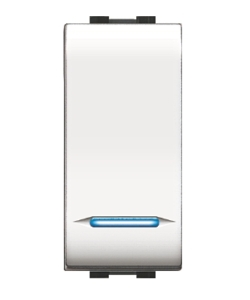 INTERRUTTORE  UNIPOLARE  ILLUMINABILE SERIE  MYLIFE 16A - BIANCO.
