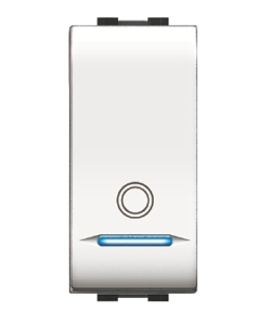 PULSANTE UNIPOLARE ILLUMINABILE SERIE MYLIFE 16A.