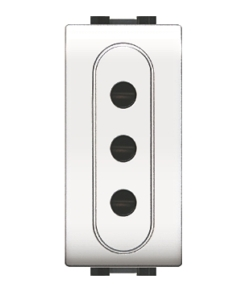 PRESA ITALIANA 2 POLI+TERRA 10A SERIE MYLIFE -BIANCO.