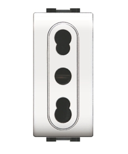 PRESA ITA BIVALENTE 2P+T 10/16A SERIE MYLIFE -BIANCO.