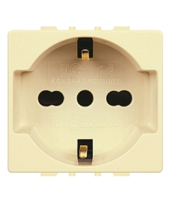 PRESA ITA/SHUCKO 2 MODULI SERIE TONDO'.