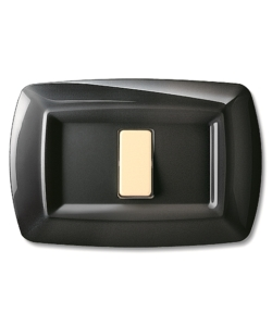 PLACCA  SERIE TONDO' TONDO 1 POSTO NERO.