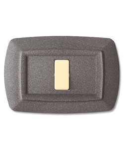 PLACCA  SERIE TONDO' 1 POSTO GRIGIO CHIARO VULCANO.