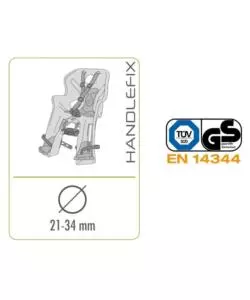 SEGGIOLINO ANTERIORE PER BICICLETTA BELLELLI "TATOO" ALTA VISIBILITÀ, PORTATA MASSIMA 15 KG