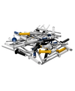 RIVETTI DIAMETRO 4X16MM. AUTOMOTIVE+PUNTA DA TRAPANO 4 COLORI BLISTER