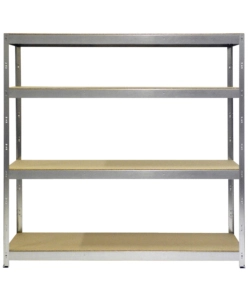 SCAFFALE IN METALLO E LEGNO "JOKER" IN KIT CON 4 RIPIANI, 200x70x200 CM - GRIMA