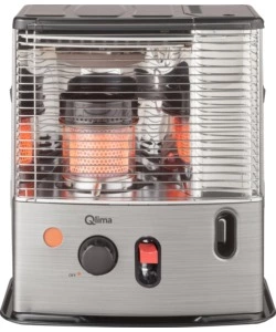 STUFA A COMBUSTIBILE LIQUIDO PORTATILE QLIMA "R 7127" NERO 2,7 KW
