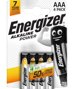 BATTERIE ALCALINE ENERGIZER "ALKALINE POWER" AAA 4 PEZZI