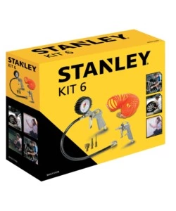 KIT 6 ACCESSORI PER COMPRESSORE ARIA COMPRESSA AD ATTACCO RAPIDO STANLEY