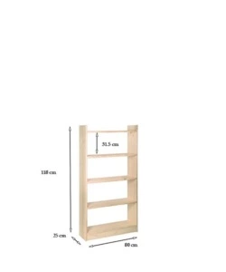 LIBRERIA MODELLO "GALA" CON 3 RIPIANI - 80x25x118 CM