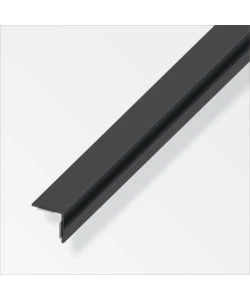 ANGOLARE AUTOADESIVO 20x20 PVC nero lucido - 1 METRO.