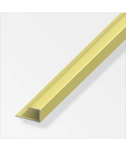 PROFILO PER BORDI 15x14 ALLUMINIO OTTONATO - 1 METRO.