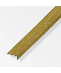 PROFILO DI CHIUSURA PER ANGOLI PVC 25x8 QUERCIA - 1 METRO.