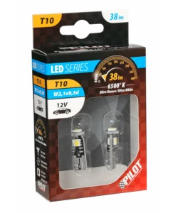 LAMPADA 12V HYPER-LED 9 - 3 SMD X 3 CHIPS - (T10) - TRIFOCUS - W2,1X9,5D - 2 PZ  58459