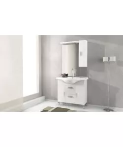 MOBILE BAGNO BIANCO CON LAVABO "ROVERETO 100", 100X33,5X190 CM