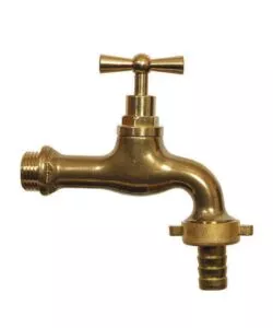 RUBINETTO PER FONTANA DA GIARDINO IN OTTONE GIALLO CON ATTACCO 1/2" GI - IDRO-BRIC