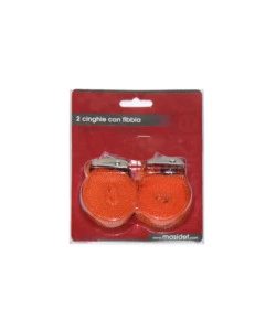 CINGHIA DI ANCORAGGIO CON FIBBIA METALLICA 24 MM. X 2,5 MT. 2 PZ.