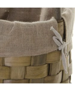 CESTA PORTALEGNA CON MANICI E PIEDINI DIAMETRO 45 CM, ALTEZZA 45-55 CM