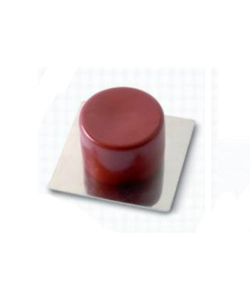 FERMAPORTE ADESIVO IN GOMMA - 45 X 45 MM. - MARRONE