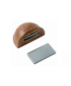 FERMAPORTE ADESIVO IN ABS CON MAGNETE - 48 X H. 32 MM. - LEGNO