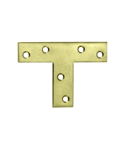 LASTRINE A "T" 140 X 110 X 30 MM. - ZINCATE GIALLO - 2 PZ.
