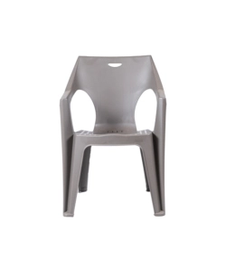 SEDIA DA ESTERNO CON SCHIENALE MEDIO "KRETA" IN POLIPROPILENE TAUPE 56X55X80 CM