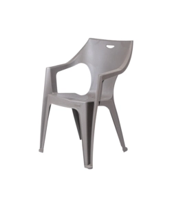 SEDIA DA ESTERNO CON SCHIENALE MEDIO "KRETA" IN POLIPROPILENE TAUPE 56X55X80 CM
