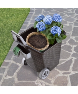 CARRIOLA "KART" BAMA - 76 LITRI - COLORE VERDE MUSCHIO.