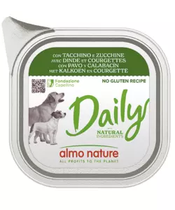ALIMENTO UMIDO PER CANI ALMO NATURE "DAILY" CON TACCHINO E ZUCCHINE 100 GR