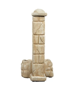 FONTANA DA GIARDINO VEDOVELLA "SAVONA" ANTICATA COLOR NOCCIOLA, 47x47x92 CM - KAM