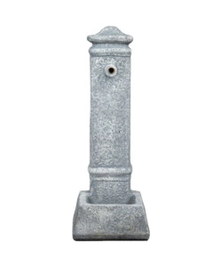FONTANA DA GIARDINO VEDOVELLA KAM "ISERNIA"  IN CEMENTO ANTICATO GRIGIO, 29,8X26X79 CM