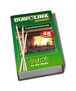 FIAMMIFERONE DIAVOLINA "LE TRE STELLE" 45 PEZZI