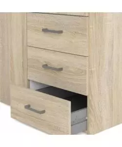 ARMADIO "SPACE" CON 3 ANTE E 3 CASSETTI EFFETTO QUERCIA, 115,8X49,50X200,40H CM