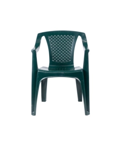 SEDIA DA ESTERNO CON SCHIENALE BASSO "LUNA" IN POLIPROPILENE VERDE 56X52X77 CM
