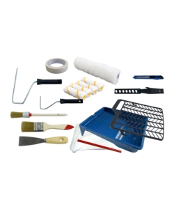 SET DI PENNELLI ED ATTREZZI PER PITTURA,  17 PEZZI