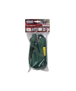 CAVO ELASTICO PIATTO Ø 20 X 1250 MM. CON GANCI ACCIAIO PLASTIFICATO 2 PZ.