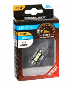 LAMPADA 12V HYPER-LED 9 - 3 SMD X 3 CHIPS - (C5W) - 10X36 MM - SV8,5-8 - 1 PZ  58450