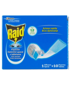 DIFFUSORE E PIASTRINE ANTIZANZARE RAID "BASE"