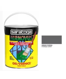 SMALTO GEL ANTIRUGGINE SARATOGA "FERNOVUS" GRIGIO FORGIA METALLIZZATO 2,5 LT