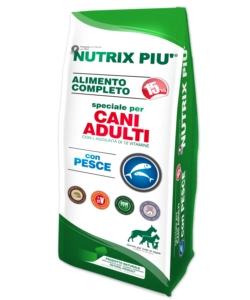 CROCCHETTE PER CANI NUTRIX PIU' "SPECIALE" ADULTO DI TUTTE LE TAGLIE CON PESCE 15 KG