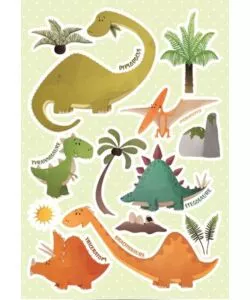 ADESIVO MURALE "DINOSAURS" - DINOSAURI.