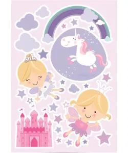 ADESIVO MURALE "HAPPY FAIRIES" - LE FATE FELICI.