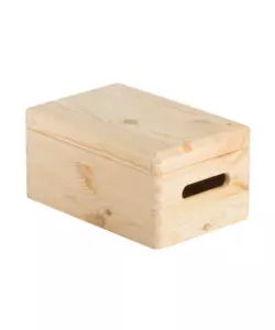 Cassettone in pino con coperchio 30x20x14 cm