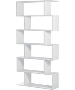LIBRERIA 6 RIPIANI "ATHENA" BIANCO LUCIDO 80X25X192 CM