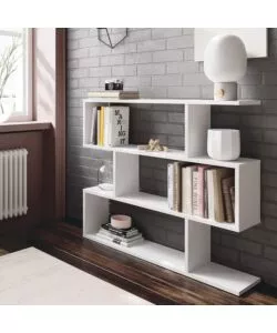 LIBRERIA "ATHENA" BIANCO LUCIDO, 110X25X97 CM