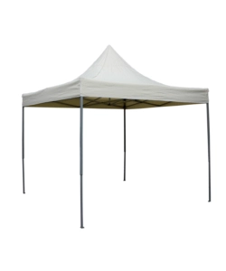GAZEBO DA ESTERNO PIEGHEVOLE EUROGARDEN IN ALLUMINIO ECRÙ 3X3 M