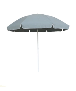 OMBRELLONE DA SPIAGGIA ROTONDO EUROGARDEN IN COTONE GRIGIO 240X240 CM