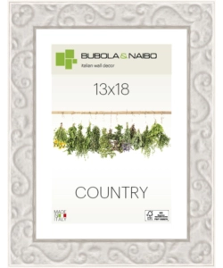 CORNICE IN LEGNO COLORE BIANCO "MILTON" - 13 x 18 CM