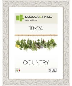 CORNICE IN LEGNO COLORE BIANCO "MILTON" - 18 x 24 CM