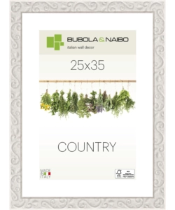 CORNICE IN LEGNO COLORE BIANCO "MILTON" - 25 x 35 CM